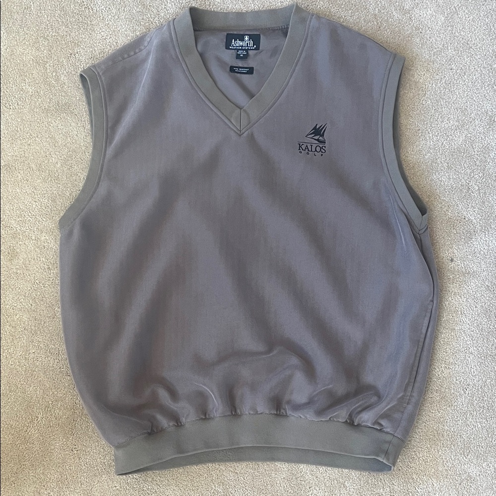 Ashworth Gray V-Neck Sweater Vest